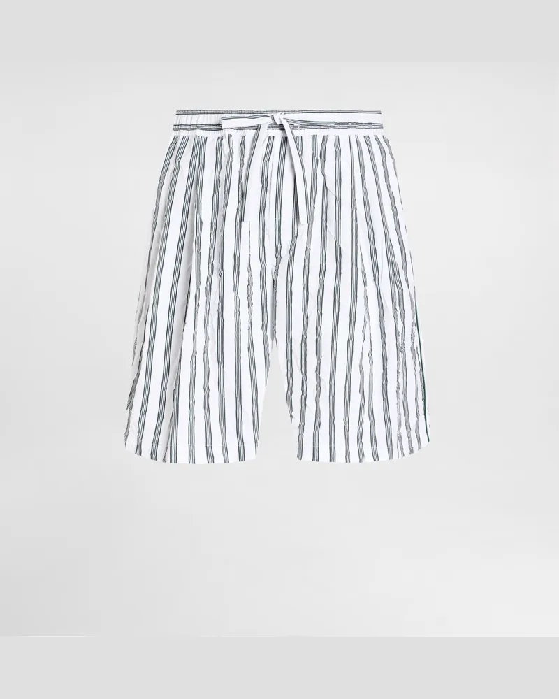Dolce & Gabbana Crinkled Striped Poplin Jogging Boxers - Mann Hosen Und Shorts #n/d Mehrfarbig