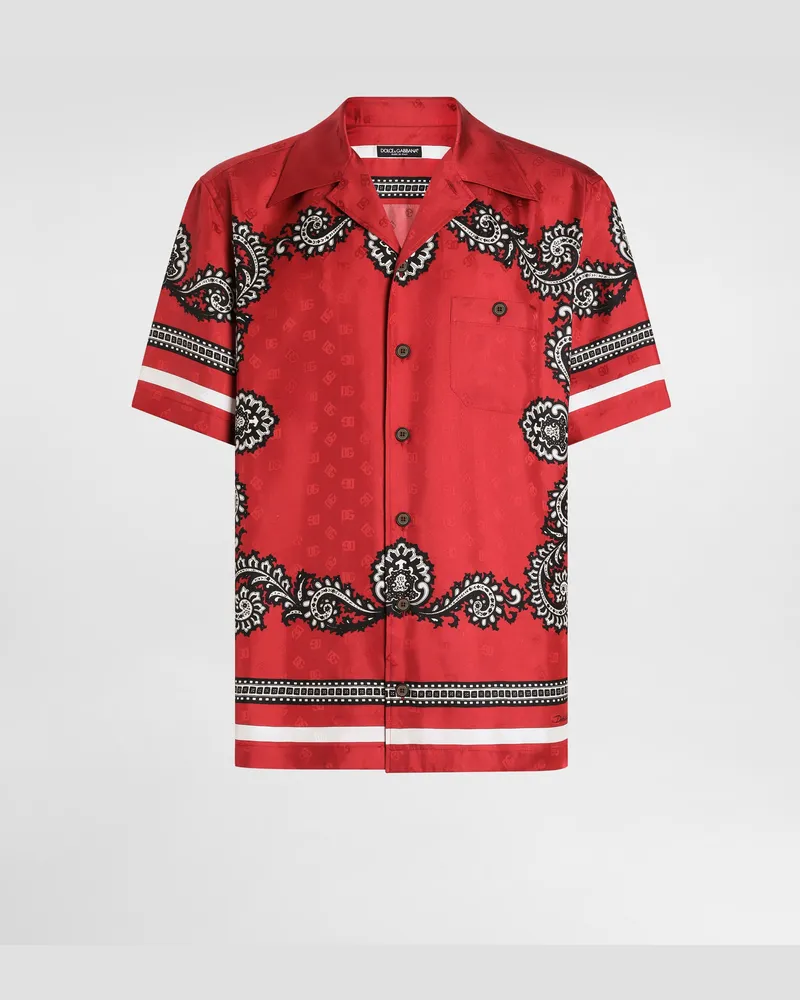 Dolce & Gabbana Seidenhemd Mit Bandana-print - Mann Hemden Drucken Drucken