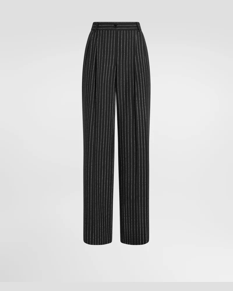 Dolce & Gabbana Hose Aus Wolle In Nadelstreifenoptik - Frau Hosen Und Shorts Mehrfarbig Mehrfarbig