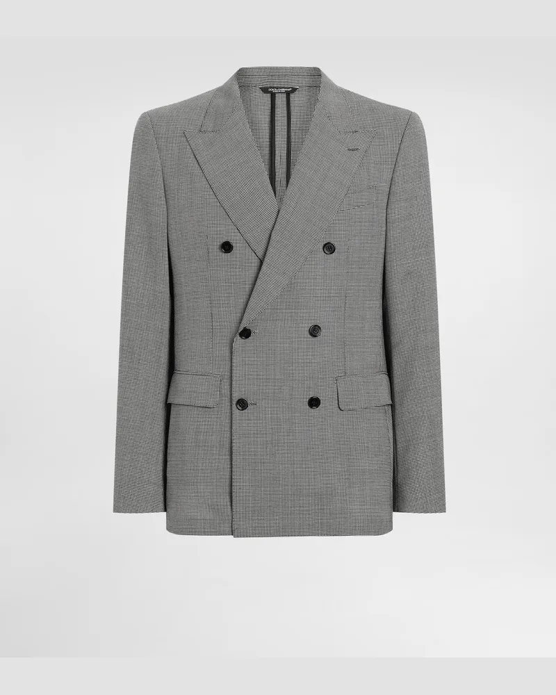 Dolce & Gabbana Zweireihige Jacke Aus Wolle - Mann Anzüge Und Blazer Mehrfarbig Mehrfarbig