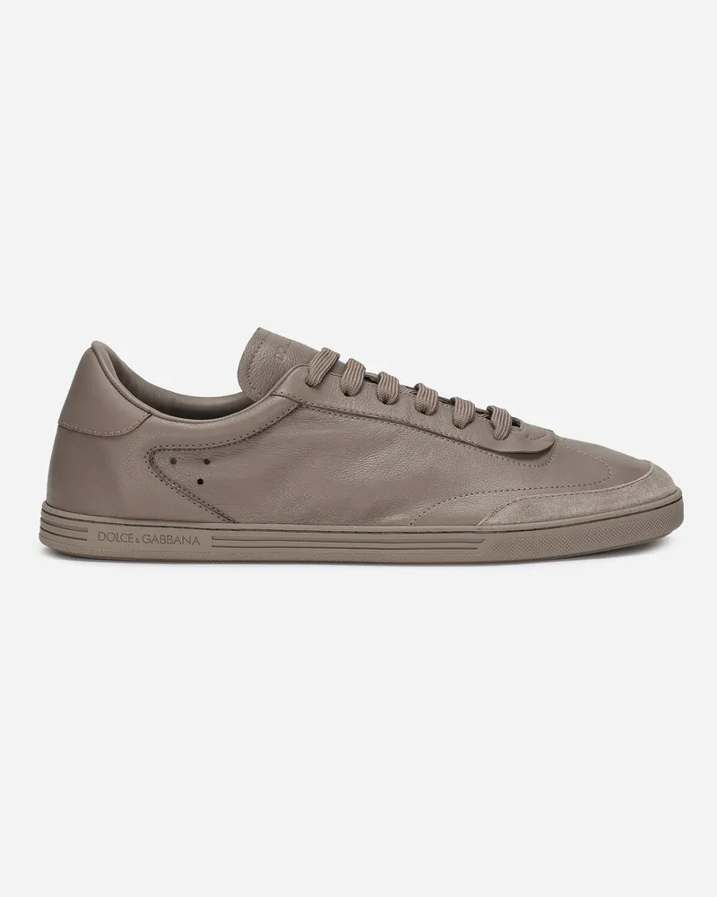 Dolce & Gabbana Sneaker Saint Tropez Aus Kalbsleder - Mann Sneakers Taubengrau Taubengrau