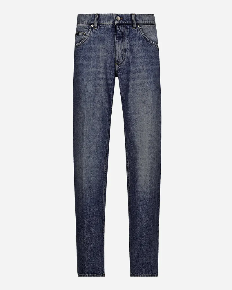Dolce & Gabbana Klassische Jeans Aus Denim Mit Dg-stickerei - Mann Jeans Mehrfarbig Mehrfarbig