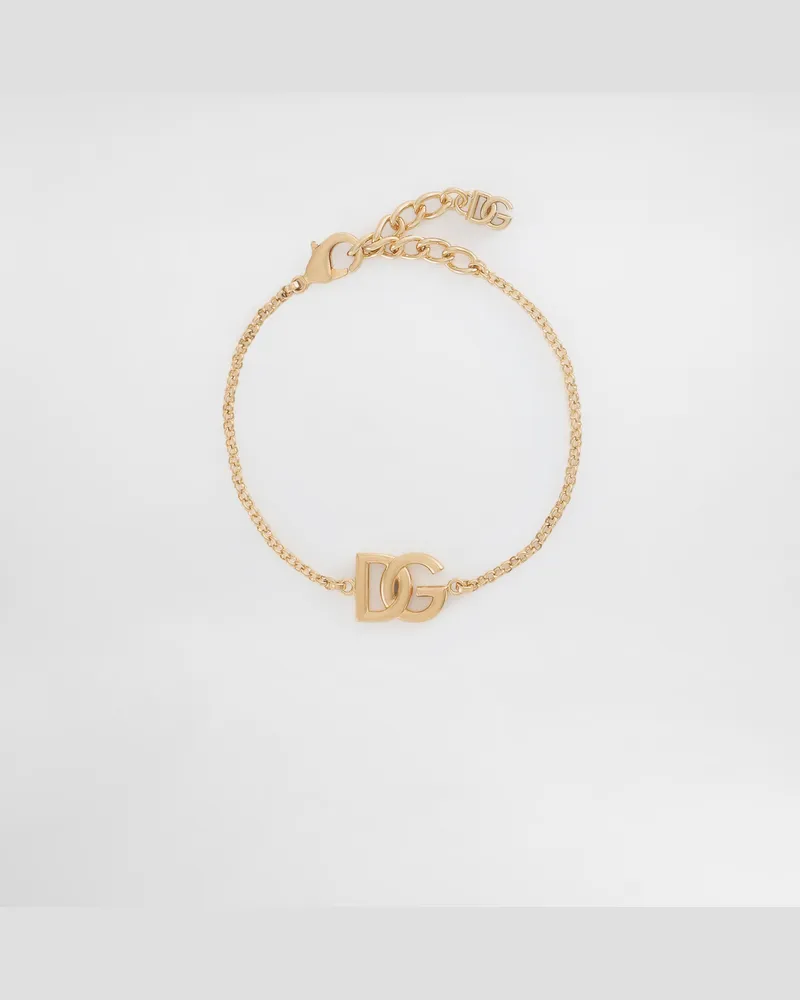 Dolce & Gabbana Link Bracelet With Dg-logo - Mann Bijoux Gold Metall Gold