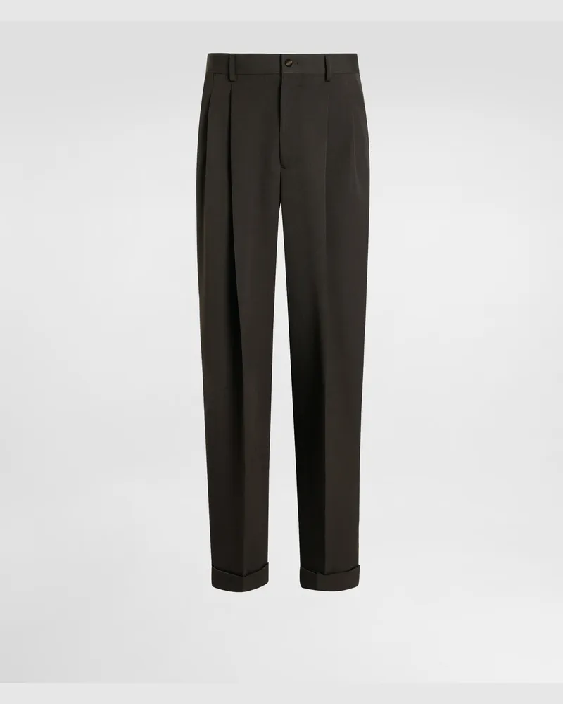 Dolce & Gabbana Wool Gabardine Trousers - Mann Hosen Und Shorts Mehrfarbig Wolle Multicolor