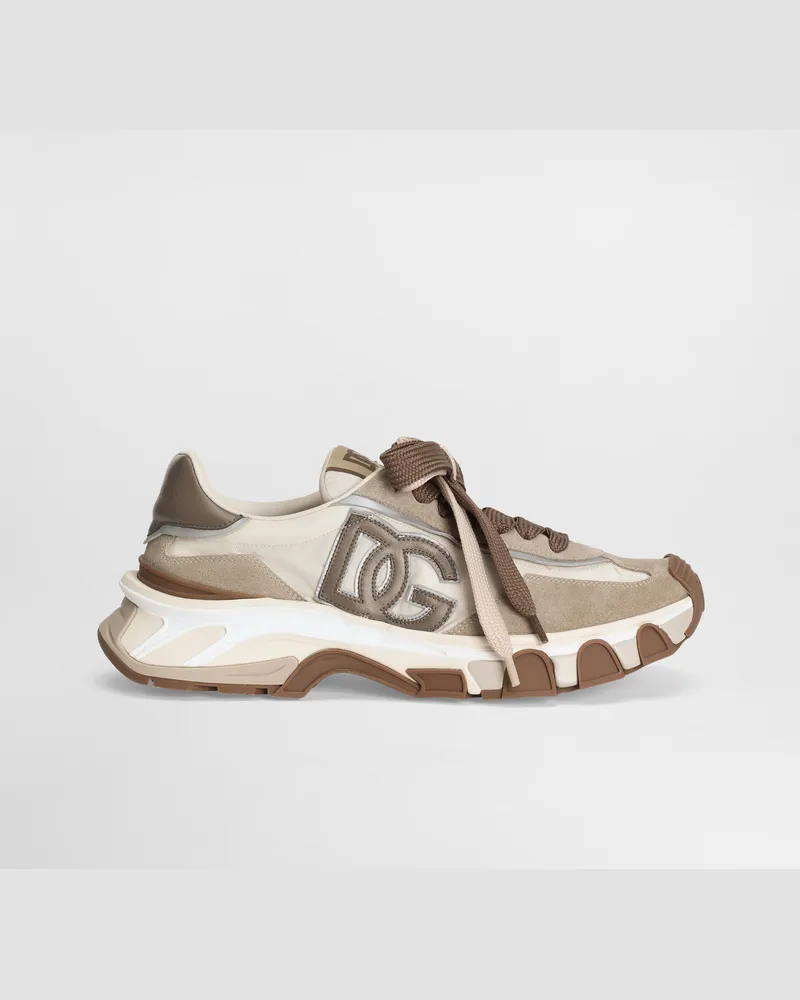 Dolce & Gabbana Dg Country Road Nylon And Leather Sneakers - Mann Sneakers Multicolor Multicolor