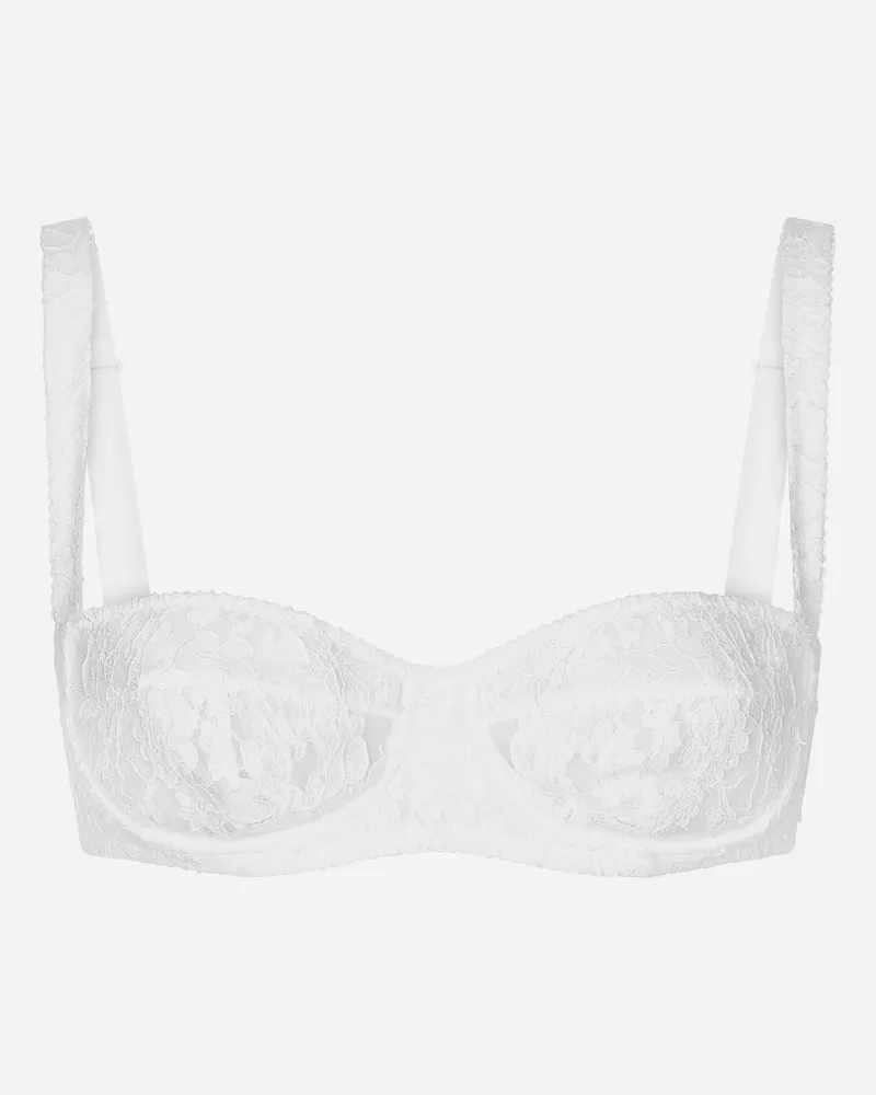 Dolce & Gabbana Balconette-bh Aus Spitze - Frau Unterwäsche Wei� Spitze Weiss