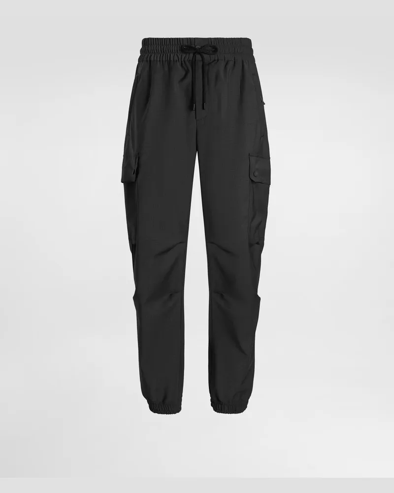 Dolce & Gabbana Wool Canvas Cargo Trousers - Mann Hosen Und Shorts Grau Grey