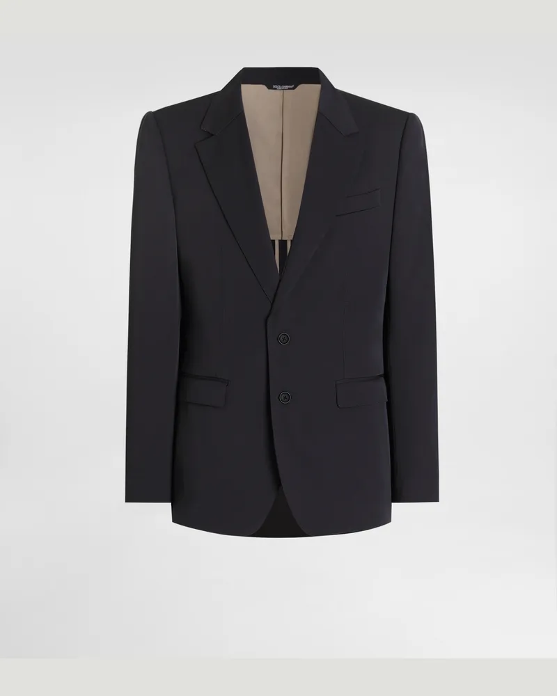 Dolce & Gabbana Single-breasted Taormina Wool Canvas Jacket - Mann Anzüge Und Blazer Grey Grey