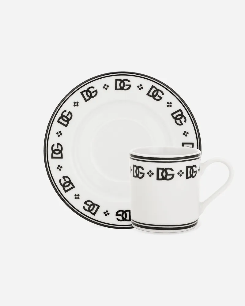 Dolce & Gabbana 2er-set Espressotassen Mit Untertasse Aus Porzellan - Espressotassen Mehrfarbig Mehrfarbig