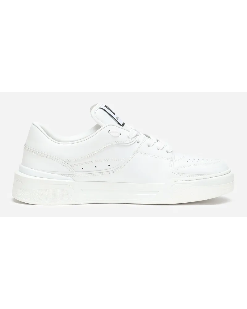 Dolce & Gabbana Sneaker New Roma aus Kalbsnappaleder Weiss