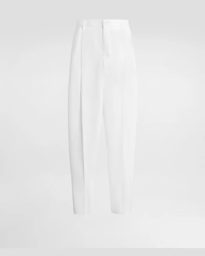 Dolce & Gabbana Hose Aus Leinen - Mann Hosen Und Shorts Wei� Leinen Weiss