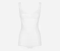 Corset Bodysuit - Frau Blusen Und Tops Wei� Satin