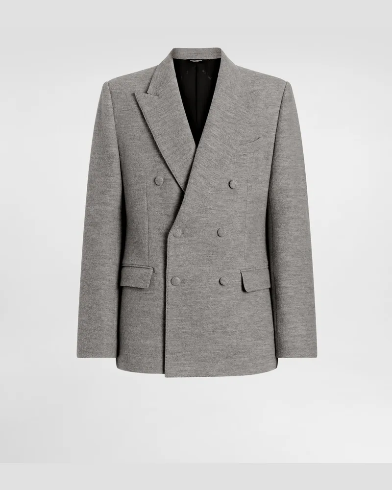 Dolce & Gabbana Zweireihige Jacke Taormina - Mann Anzüge Und Blazer Beige Mehrfarbig