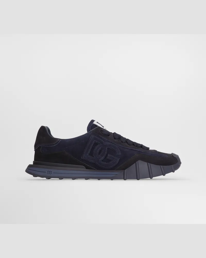 Dolce & Gabbana Sneaker Dg Athletic Split Aus Spaltleder - Mann Sneakers Blau Blau