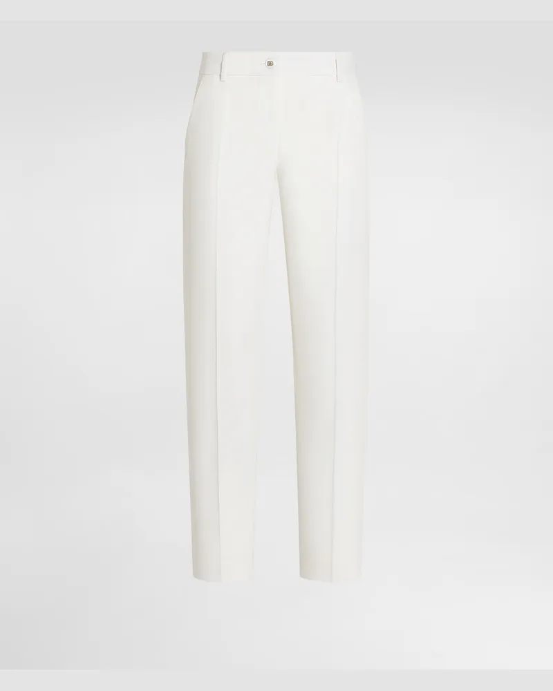 Dolce & Gabbana Wool Trousers - Frau Hosen Und Shorts Wei Weiss