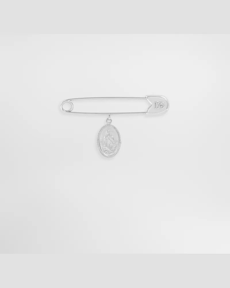 Dolce & Gabbana Sicherheitsnadel Mit Anhänger - Mann Bijoux Silber Metall Silber