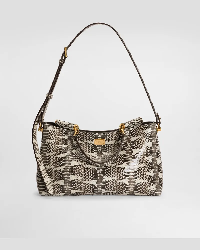 Dolce & Gabbana Schulter- Und Crossbody-tasche Vittoria Medium Aus Elaphe - Frau Collection Weiss Weiss