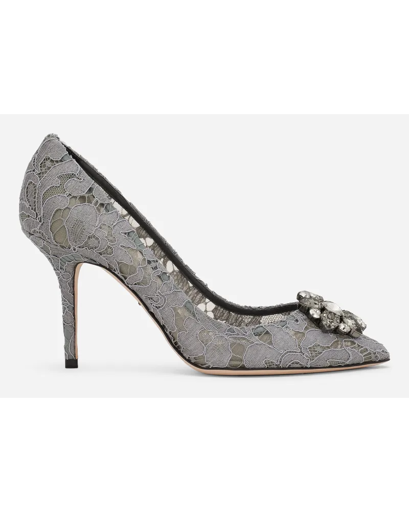 Dolce & Gabbana Pump in Taormina lace with crystals Grau