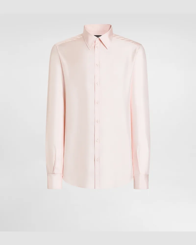 Dolce & Gabbana Hemd Martini Aus Seidentwill - Mann Hemden Rosa Rosa