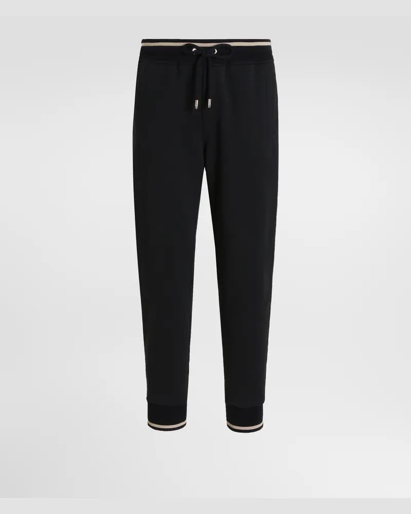 Dolce & Gabbana Jogginghose Aus Baumwolle Mit Stickerei - Mann Hosen Und Shorts Blau Blau