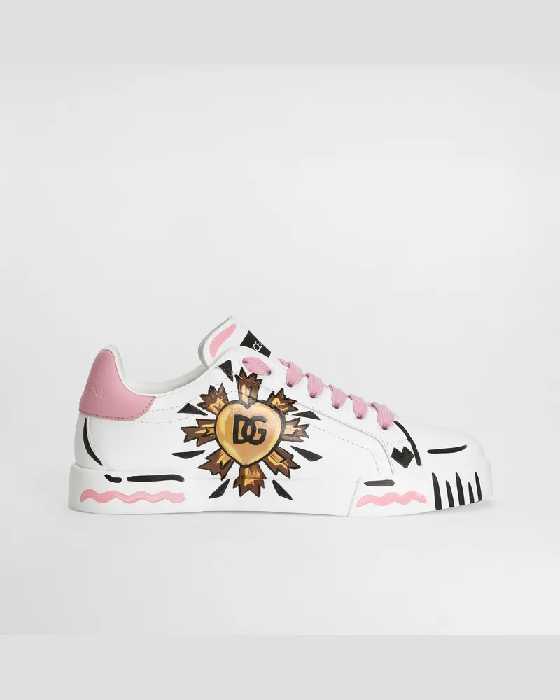 Dolce & Gabbana Portofino Light Strobel Nappa Calfskin Sneakers - Frau Sneakers Mehrfarbig Mehrfarbig