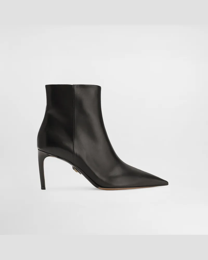 Dolce & Gabbana Stiefelette Devotion Aus Leder - Frau Stiefel Und Siefeletten Schwarz Schwarz