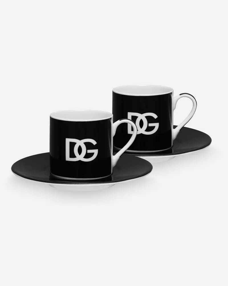 Dolce & Gabbana 2er-set Espressotassen Mit Untertasse Aus Porzellan - Espressotassen Mehrfarbig Mehrfarbig