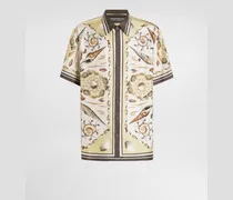 Printed Hawaii Silk Twill Shirt - Mann Hemden Multicolor