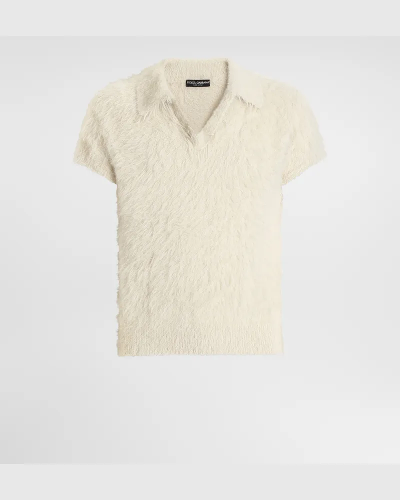 Dolce & Gabbana Strick-poloshirt - Mann Strickwaren Weiss Weiss
