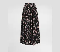 Tellerrock Aus Charmeuse Mit Vintage-rosen-print - Frau Röcke Mehrfarbig