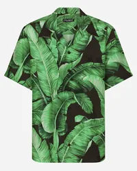 Dolce & Gabbana Hawaiihemd aus Seide Bananenbaum-Print Print