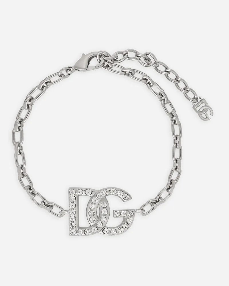Dolce & Gabbana Gliederarmband Mit Dg-logo - Mann Bijoux Silber Metall Silber