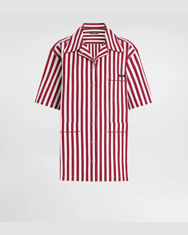 Dolce & Gabbana Striped Cotton Shirt - Frau Blusen Und Tops Mehrfarbig Mehrfarbig