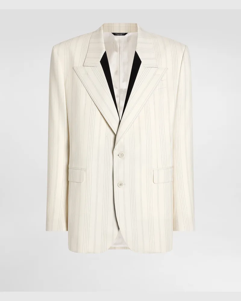 Dolce & Gabbana Jacke Sinatra Aus Wolle Mit Nadelstreifen, Einreihig - Mann Anzüge Und Blazer 