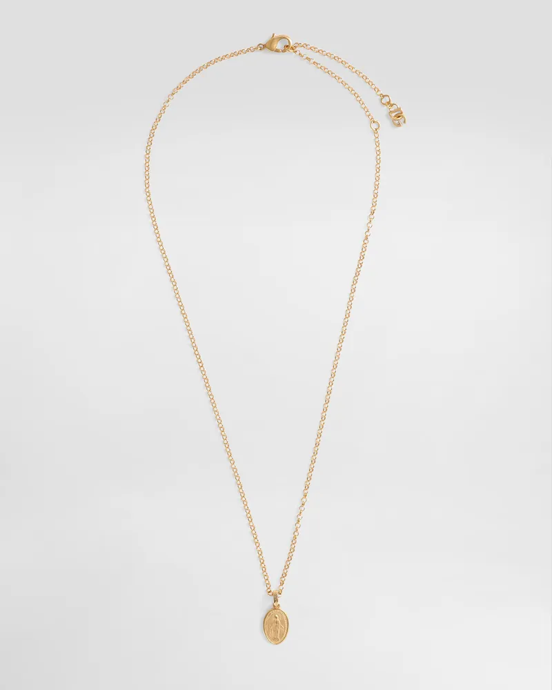 Dolce & Gabbana Halskette Mit Ovalem Anhänger - Frau Collection Gold Metall Gold