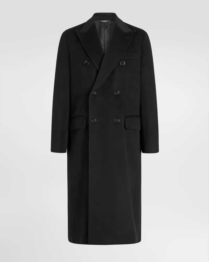 Dolce & Gabbana Mantel Doppelreihig Aus Schurwolle - Mann Mäntel Und Jacken Schwarz Schwarz
