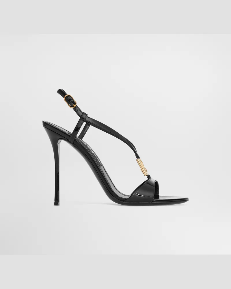Dolce & Gabbana Sandalo - Frau Sandalen Und Wedges Schwarz Leder Schwarz