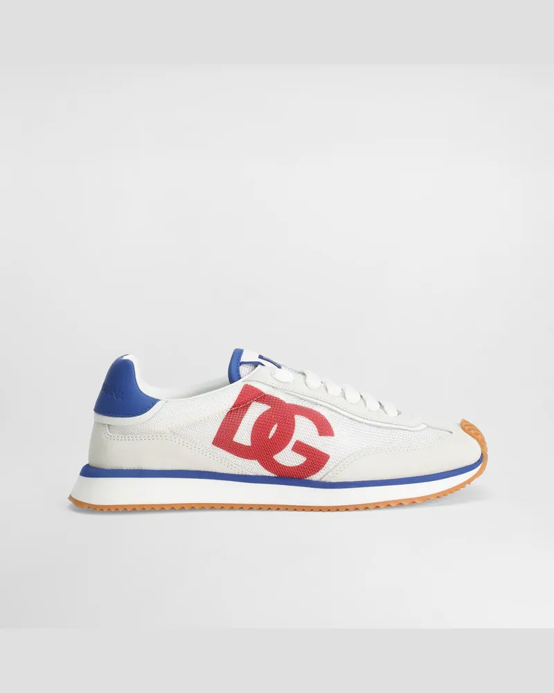 Dolce & Gabbana Sneaker Dg Cushion Aus Materialmix - Frau Sneakers Rot Mehrfarbig