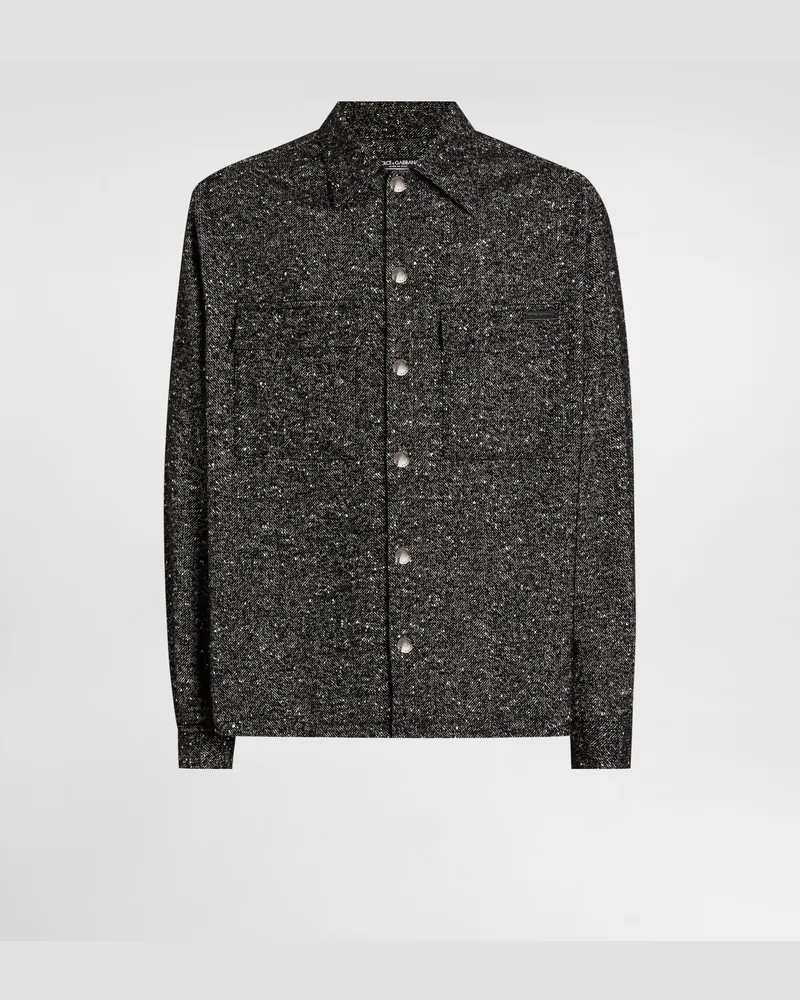 Dolce & Gabbana Wool Blend Shirt - Mann Hemden Multicolor Multicolor