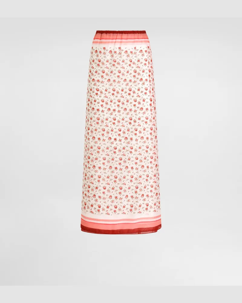 Dolce & Gabbana Small Rose-print Cotton Batiste Sarong - Frau Bademode Multicolor Multicolor