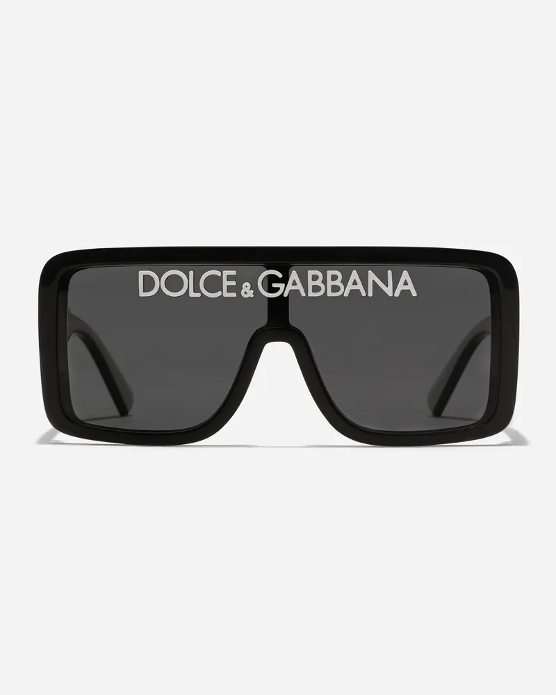 Dolce & Gabbana Sonnenbrille Dg Logo - Collection Schwarz Acetat Schwarz