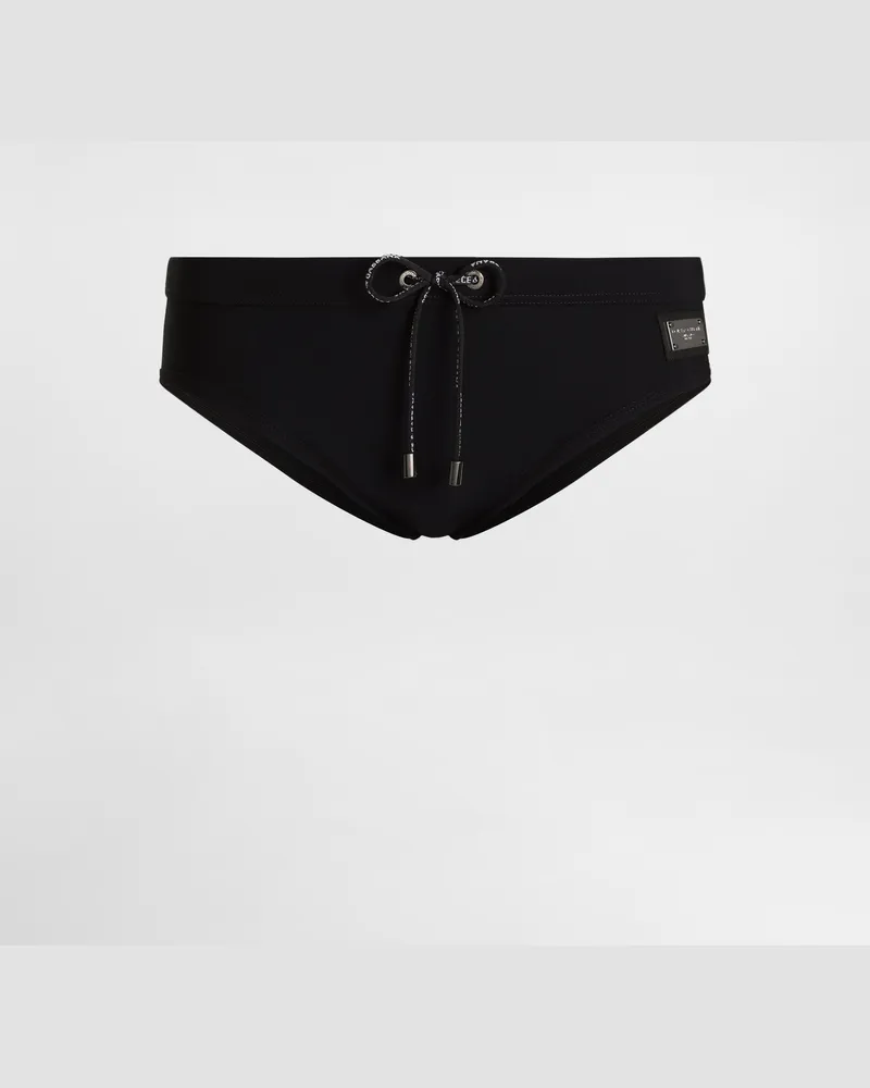 Dolce & Gabbana Speedo Alto - Mann Beachwear Schwarz Jersey Schwarz