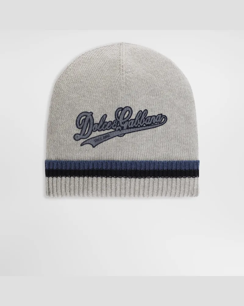 Dolce & Gabbana Strickmütze Mit Logo - Mann Collection Beige 