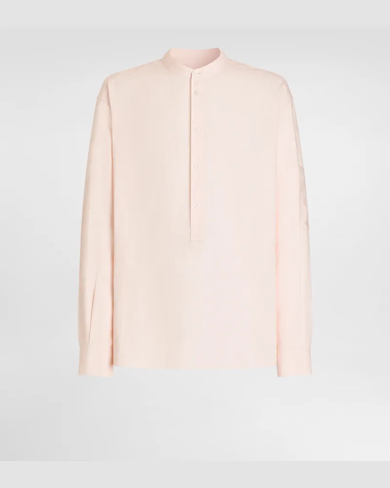 Dolce & Gabbana Hemd Aus Leinen - Mann Hemden Rosa Leinen Rosa