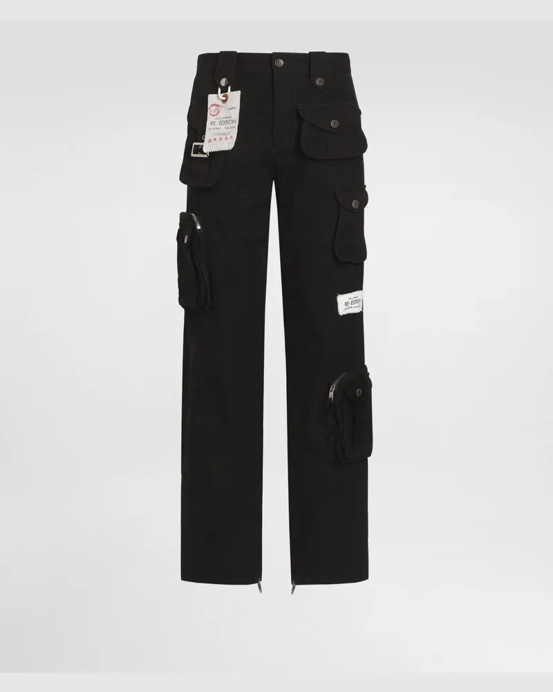 Dolce & Gabbana Waxed Faille Trousers - Mann Hosen Und Shorts Schwarz Stoff Black