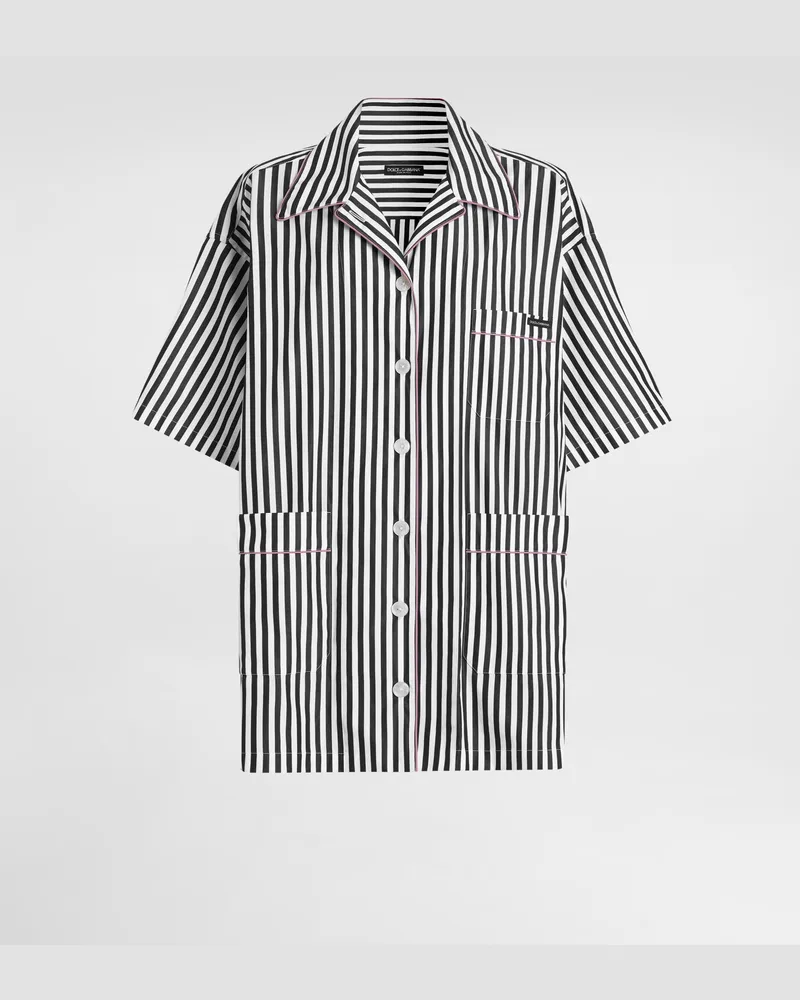 Dolce & Gabbana Striped Poplin Shirt - Frau Blusen Und Tops Multicolor Multicolor