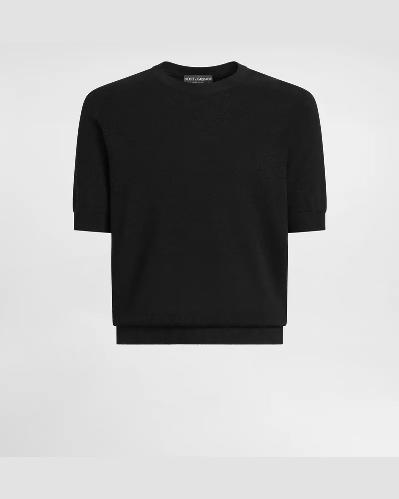 Dolce & Gabbana Pullover Aus Seide - Mann Strickwaren Schwarz Schwarz