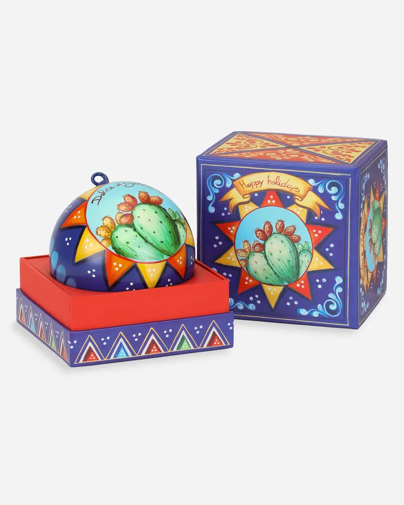 Dolce & Gabbana Decorative Glass Ball - Holiday Decoration Multicolor Multicolor