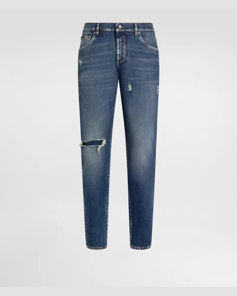 Dolce & Gabbana Jeans Slim Aus Elastischer Baumwolle - Mann Jeans Mehrfarbig Mehrfarbig