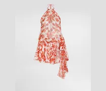 Kleid Aus Chiffon Mit Majolika-print, Kurz - Frau Kleider Mehrfarbig